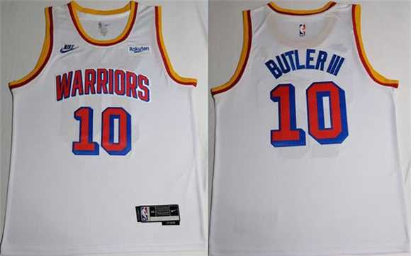 Mens Golden State Warriors #10 Jimmy Bulter III White 2025 Classic Edition Swingman Stitched Jersey